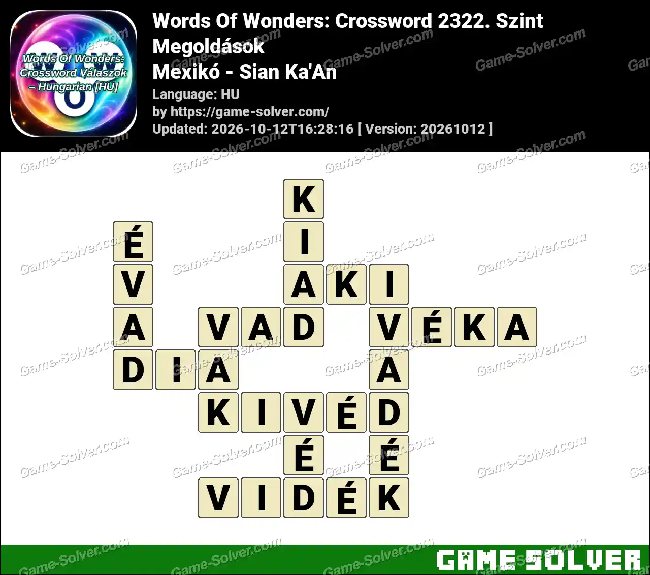 Words Of Wonders: Crossword 2322. Szint Megoldások – Mexikó – Sian Ka’An
